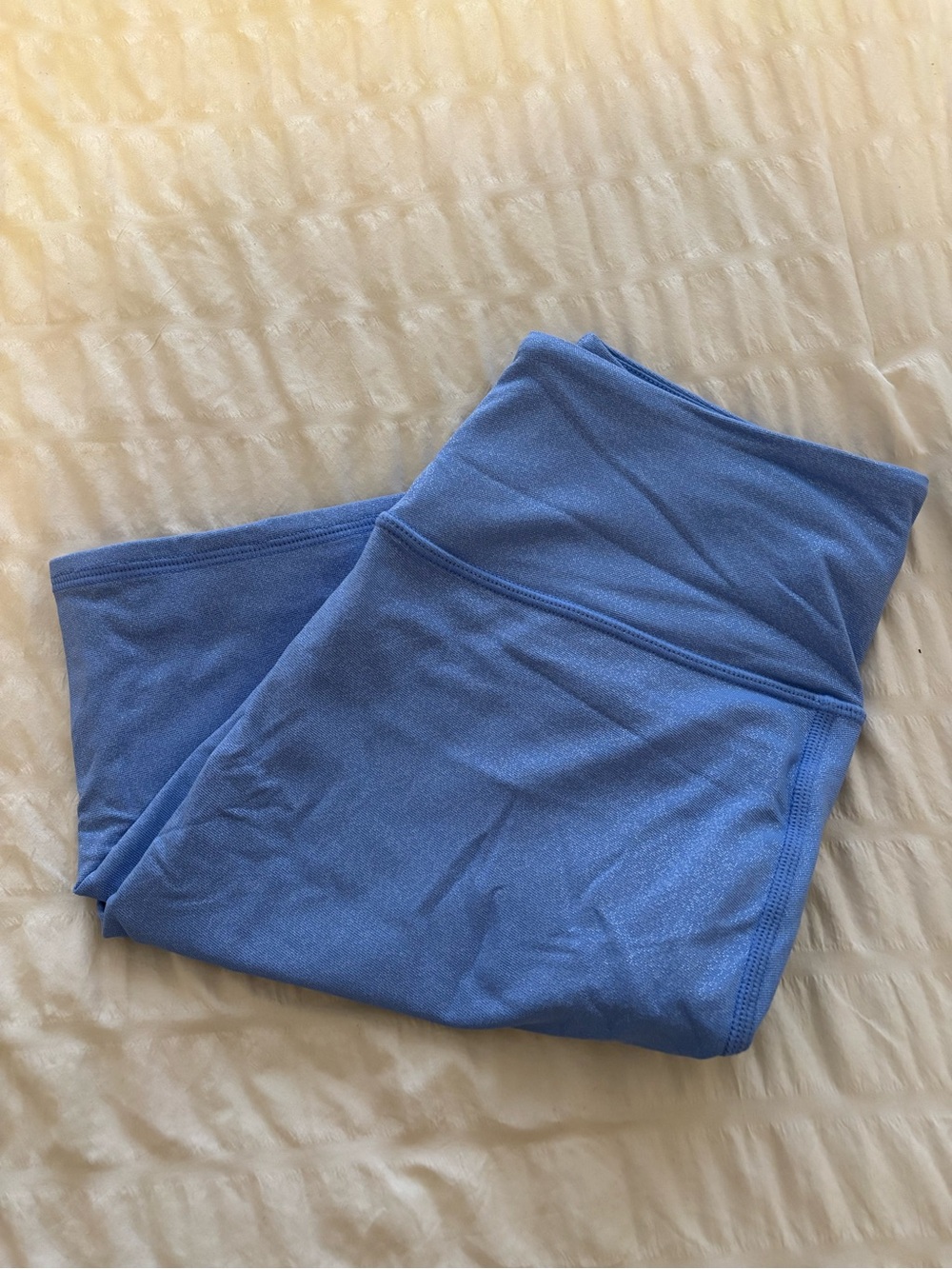 ALO Yoga Women's Light Blue Bike Shorts - High Waist